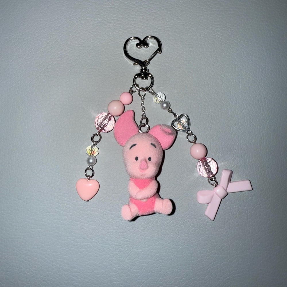 Handmade Piglet Keychain